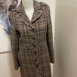 Plaid peacoat